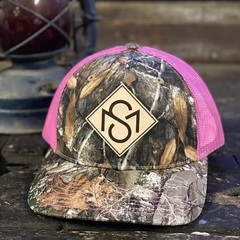 Brand Pink/ Camouflage Trucker Hat