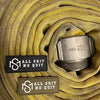 All Grit No Quit tactical PVC morale patch on firefighter hose