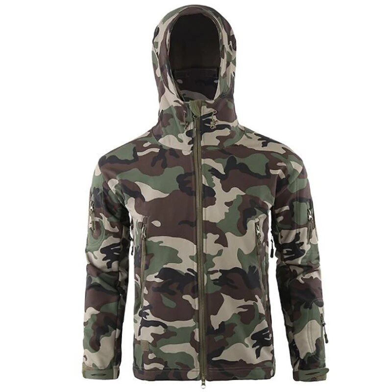 Men Military Tactical Hiking Jacket Outdoor Windproof Fleece Thermal Sport Waterproof Hunting Clothes Hooded Army Camo Outerwear-15