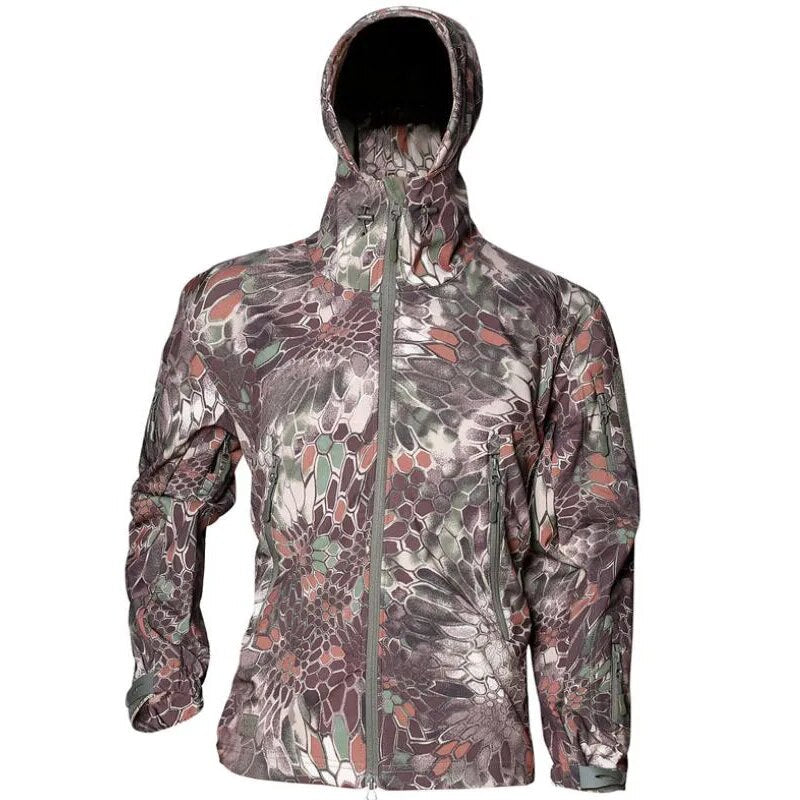 Men Military Tactical Hiking Jacket Outdoor Windproof Fleece Thermal Sport Waterproof Hunting Clothes Hooded Army Camo Outerwear-23