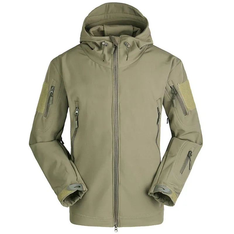 Men Military Tactical Hiking Jacket Outdoor Windproof Fleece Thermal Sport Waterproof Hunting Clothes Hooded Army Camo Outerwear-26