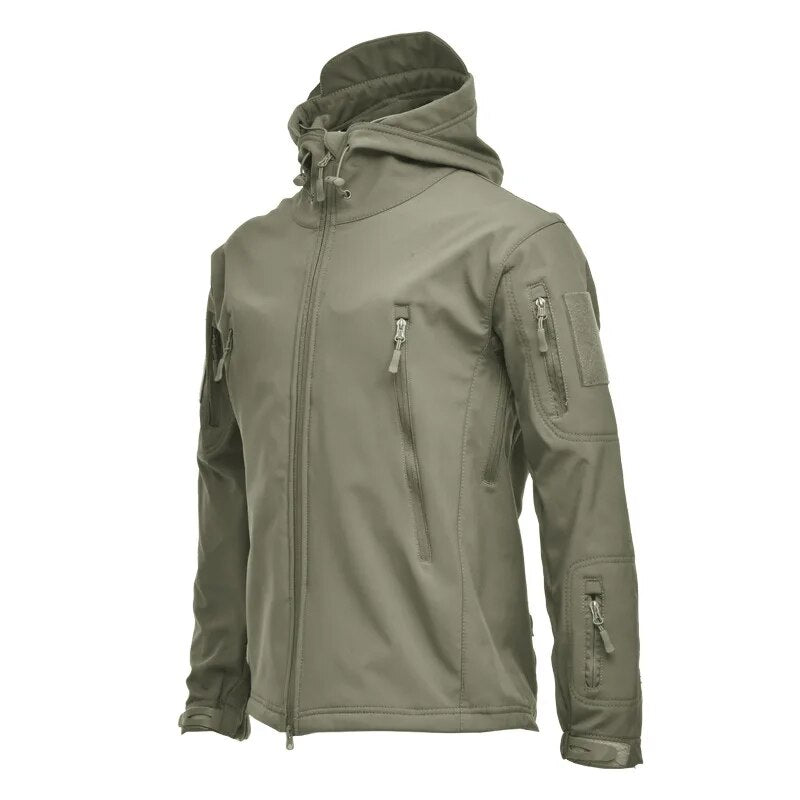 Men Military Tactical Hiking Jacket Outdoor Windproof Fleece Thermal Sport Waterproof Hunting Clothes Hooded Army Camo Outerwear-25