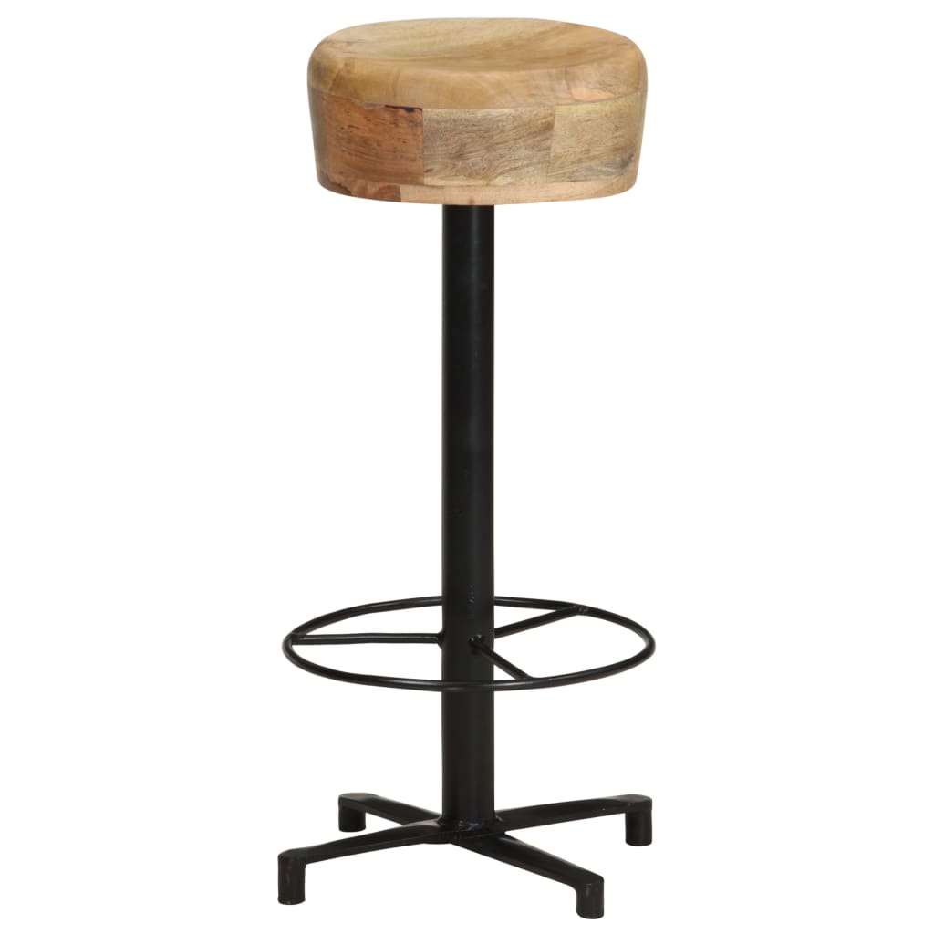 vidaXL 2x Solid Mango Wood Bar Stool Pub Kitchen Counter Chair Multi Sizes-2