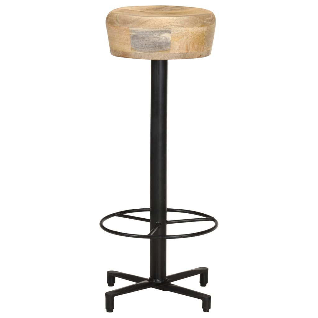 vidaXL 2x Solid Mango Wood Bar Stool Pub Kitchen Counter Chair Multi Sizes-9
