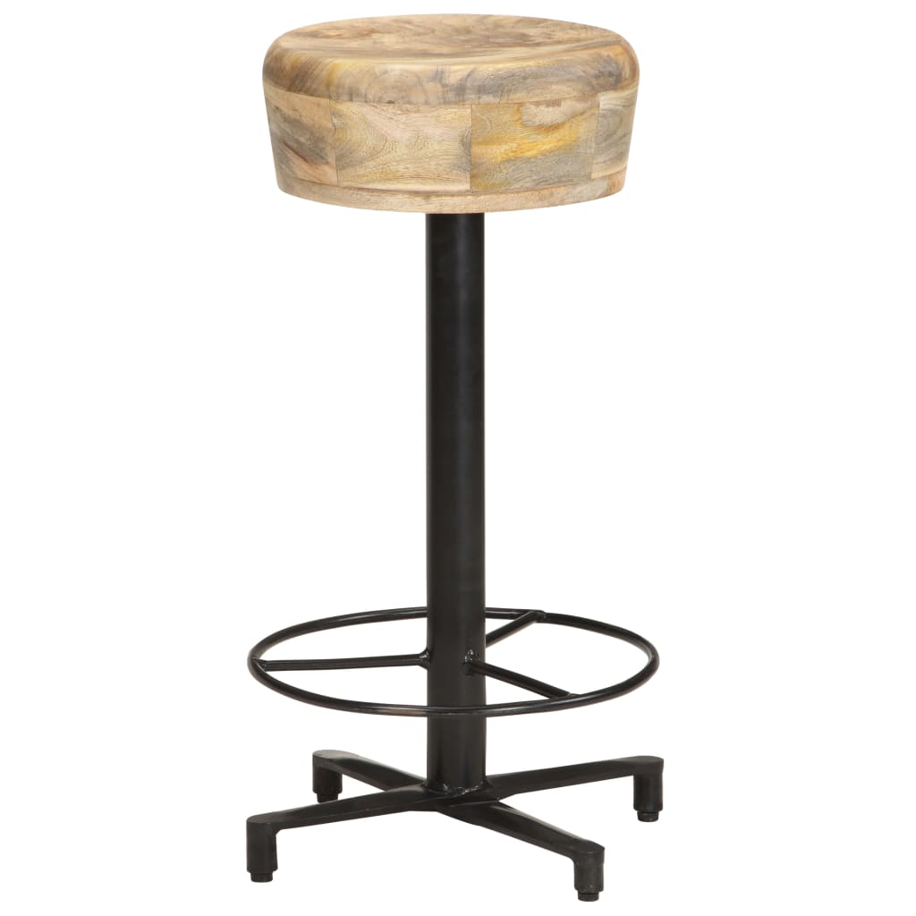 vidaXL 2x Solid Mango Wood Bar Stool Pub Kitchen Counter Chair Multi Sizes-5
