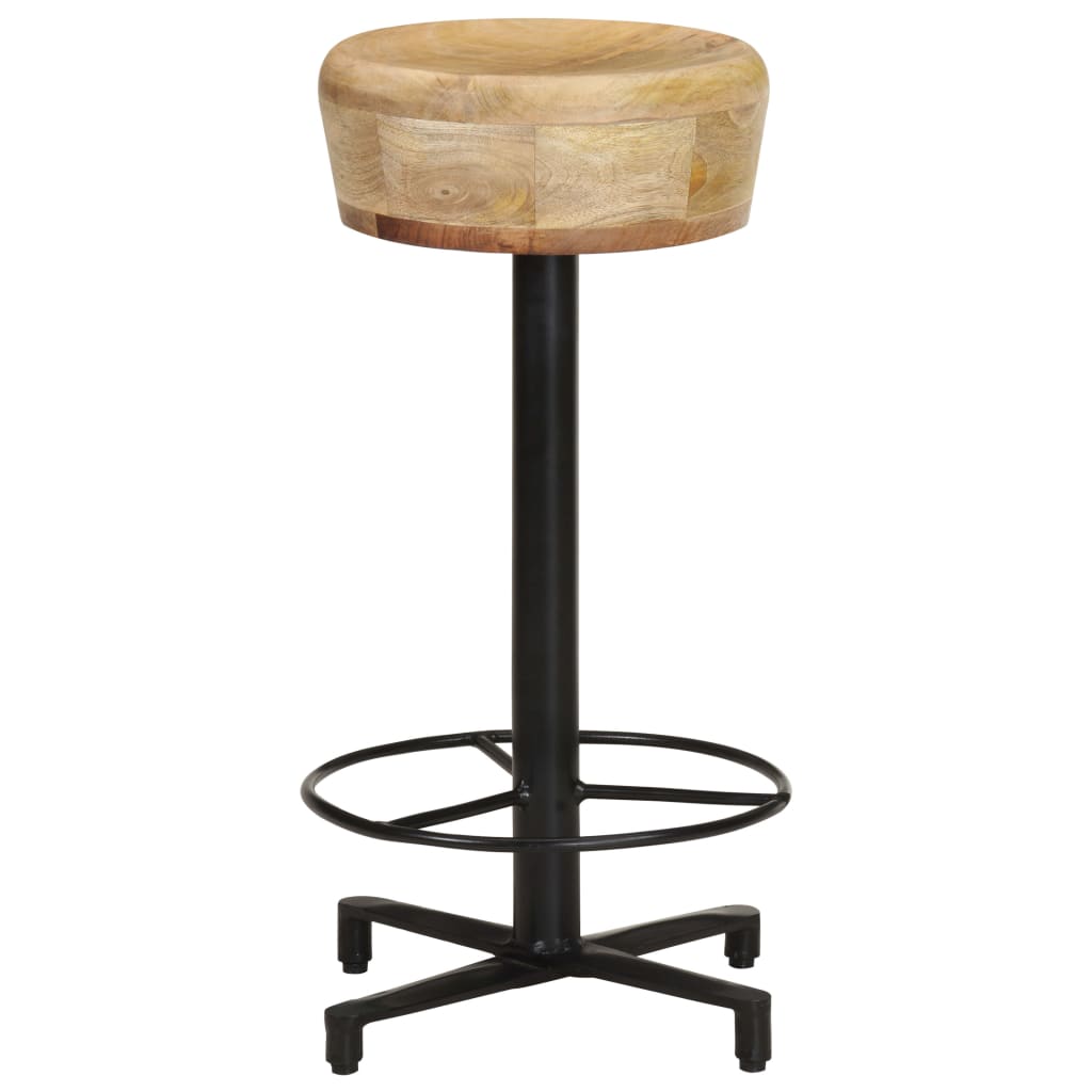 vidaXL 2x Solid Mango Wood Bar Stool Pub Kitchen Counter Chair Multi Sizes-12