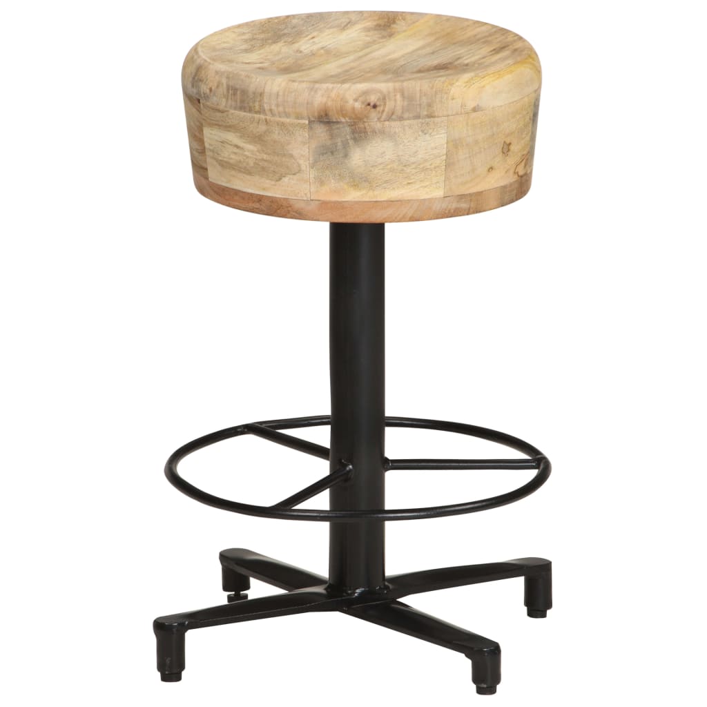 vidaXL 2x Solid Mango Wood Bar Stool Pub Kitchen Counter Chair Multi Sizes-8