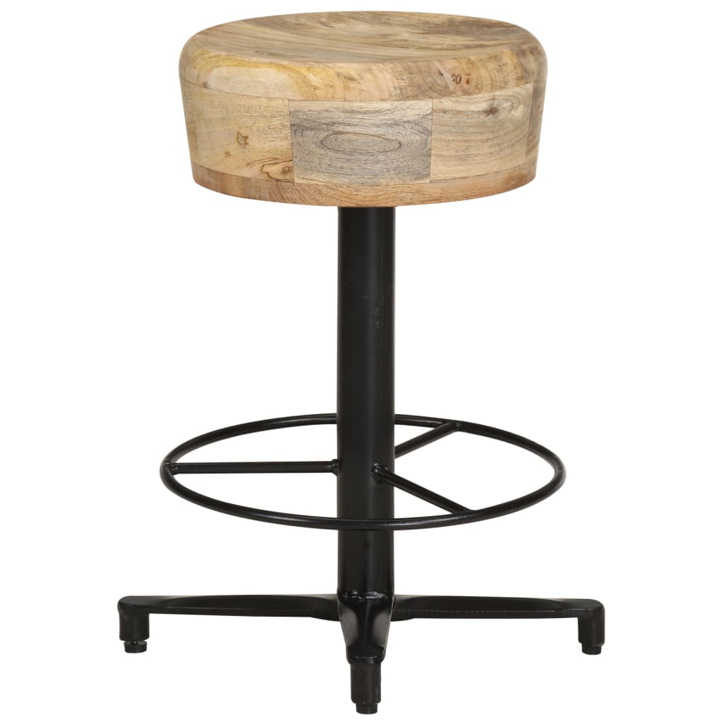 vidaXL 2x Solid Mango Wood Bar Stool Pub Kitchen Counter Chair Multi Sizes-15