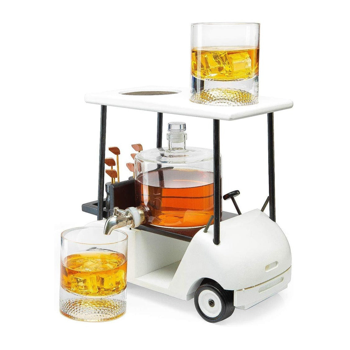 Golf Decanter Whiskey Decanter and Whiskey Glasses-0