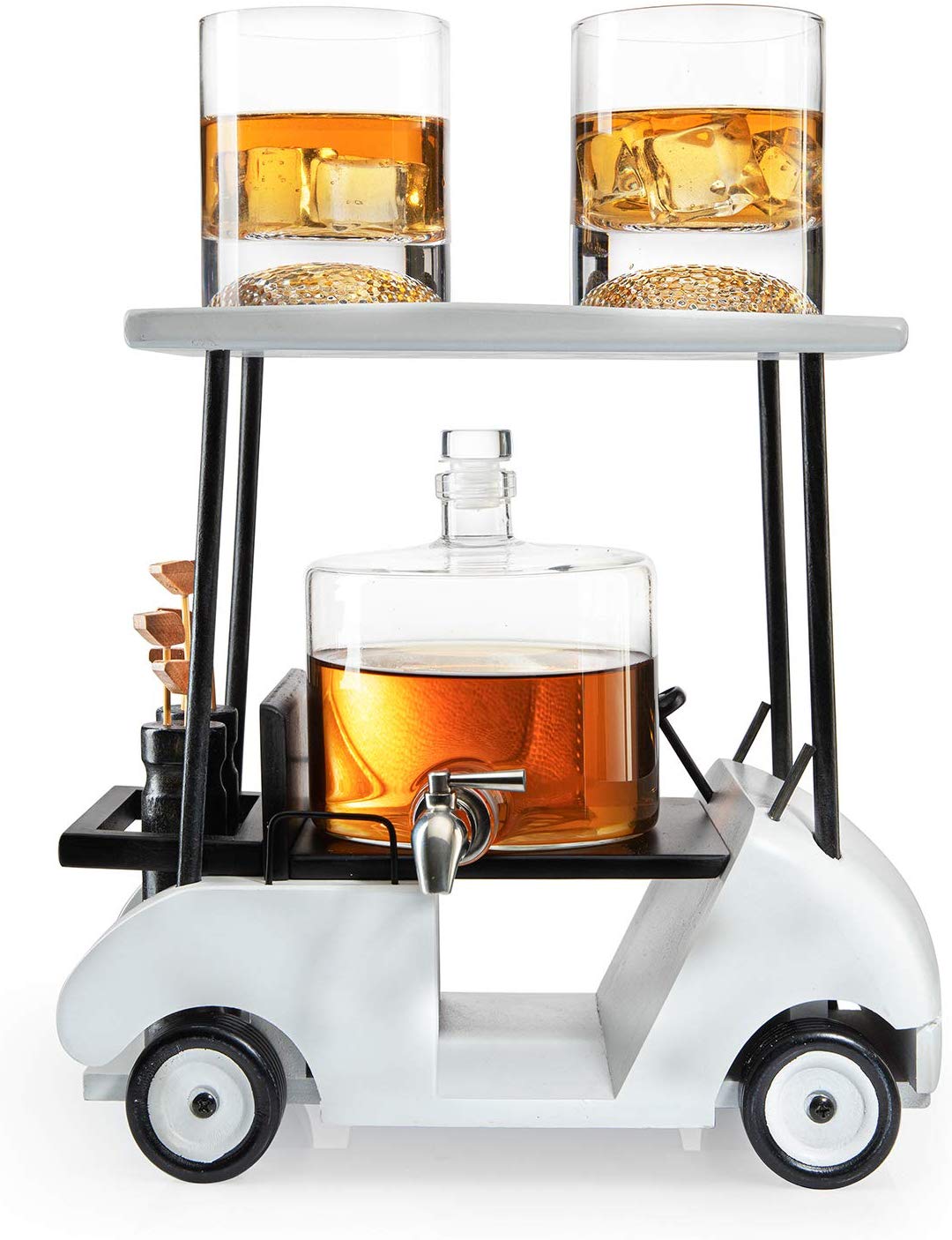 Golf Decanter Whiskey Decanter and Whiskey Glasses-1