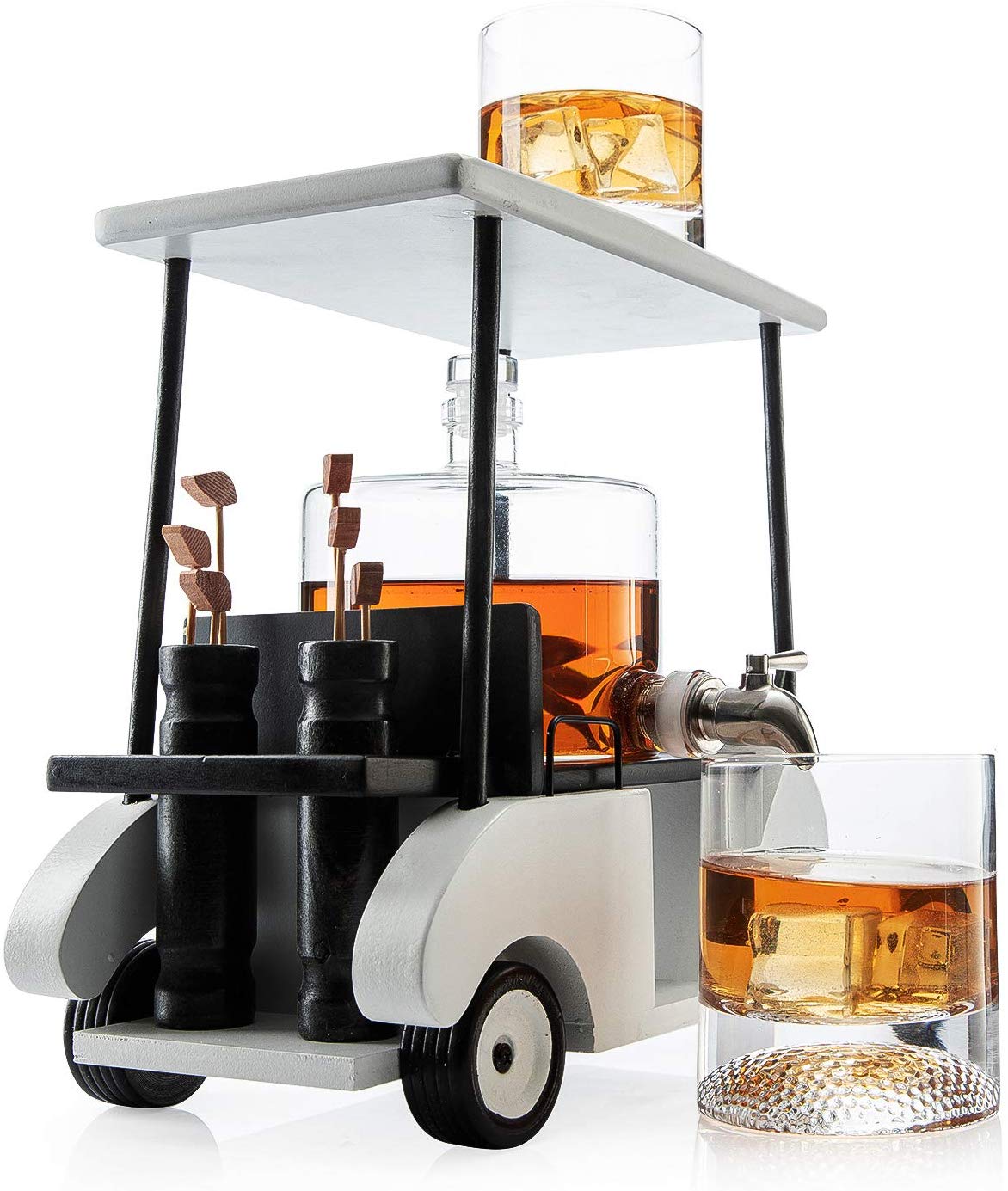Golf Decanter Whiskey Decanter and Whiskey Glasses-5