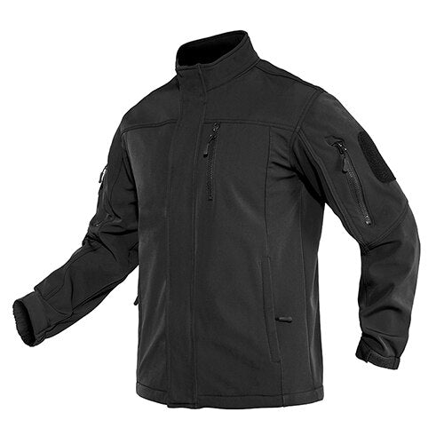 Soft shell Tactical  Jacket Mens Warm Military Waterproof Fleece  Jacket Windproof Multi-pockets Hunting Jacket Coat-11