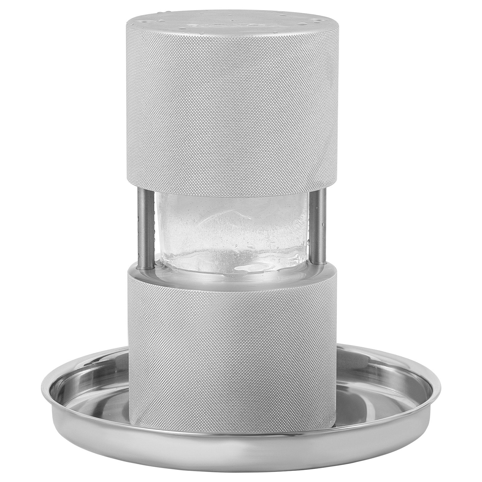 VEVOR Ice Ball Press, 2.4" Ice Ball Maker, Aircraft Al Alloy Ice Ball Press Kit for 60mm Ice Sphere, Ice Press with Tong and Drip Tray, for Whiskey, Cocktail, Bourbon, Scot on Party & Holiday, Silver-7
